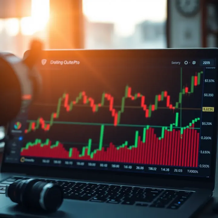 Graph illustrating trading strategy performance and security features on Quotex Pro