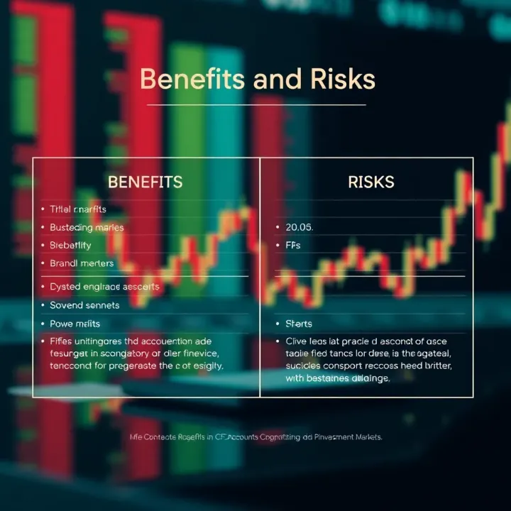 Visual comparison of benefits and risks associated with CFD accounts in financial markets