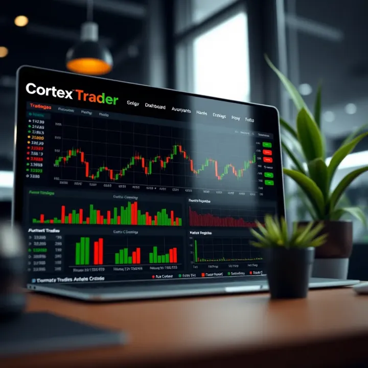 Dashboard displaying automated trading strategies and performance metrics on Cortex Trader platform