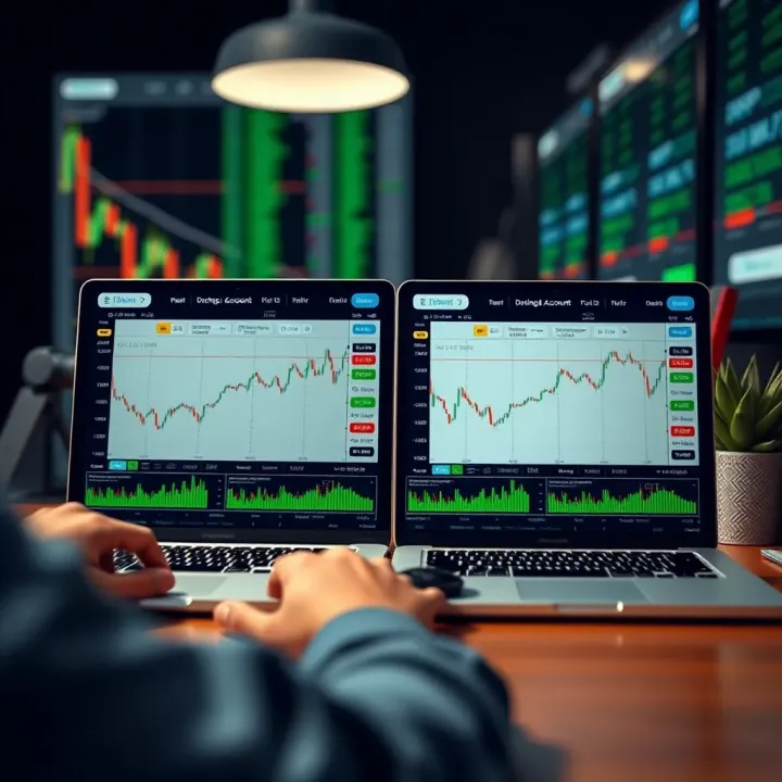 Comparison Between Demo and Real Trading Accounts Comparison of demo account and real trading account highlighting key features and risk levels