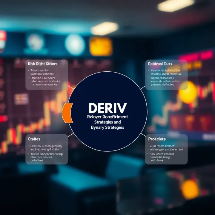 Diagram showing key risk factors and strategic approaches for trading binary options
