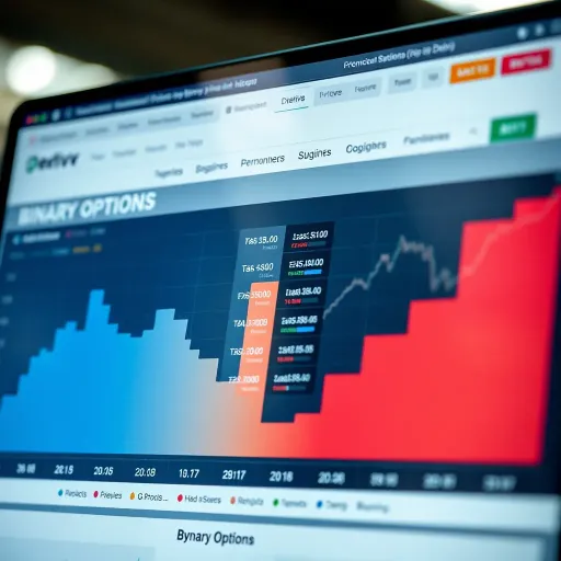 Chart illustrating various types of binary options available on the Deriv platform