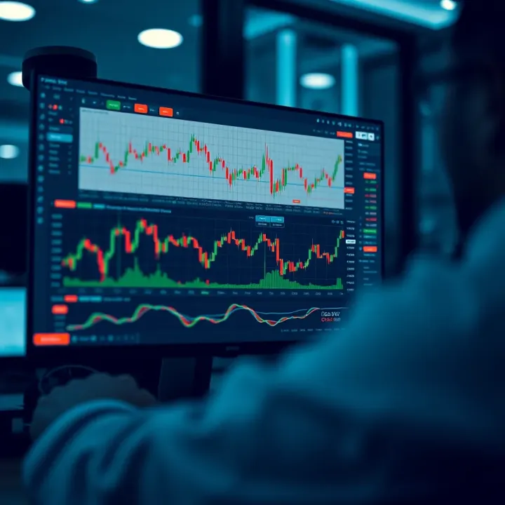 Overview of the Deriv X trading interface showing graphs and financial tools