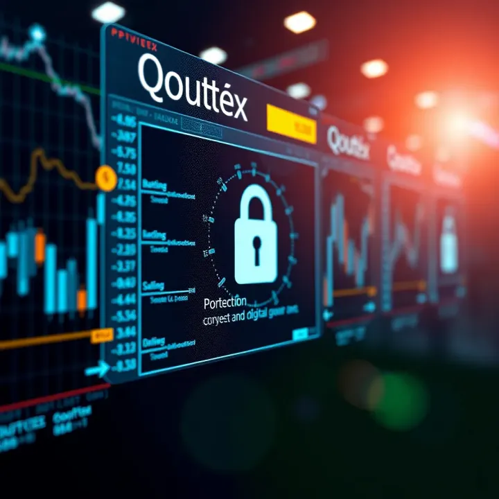Secure digital environment indicating protection in online trading activities
