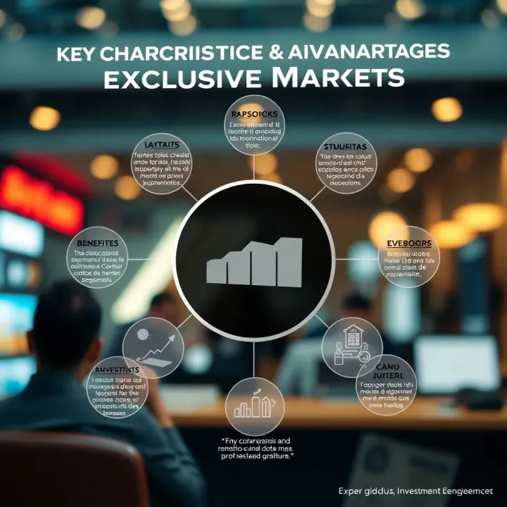 Key Characteristics and Advantages of Exclusive Markets Diagram illustrating key characteristics and benefits of exclusive markets