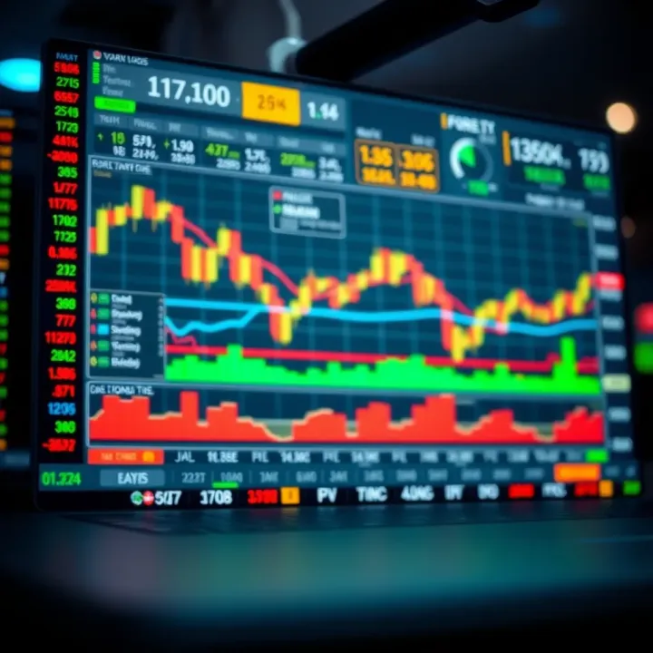 Interface displaying forex trading tools and market analysis indicators