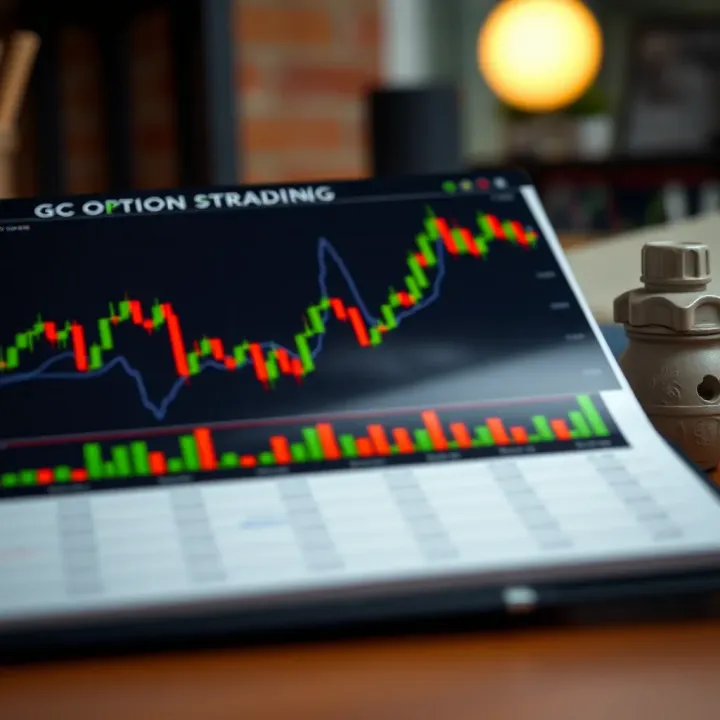 Chart displaying strategies and risk factors related to GC option application in trading