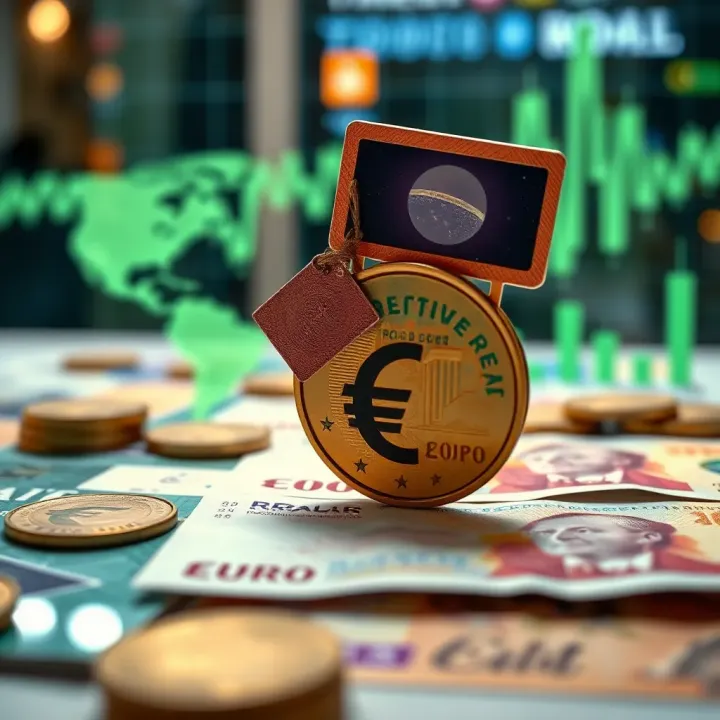 Visual representation of global political and economic factors affecting currency exchange rates
