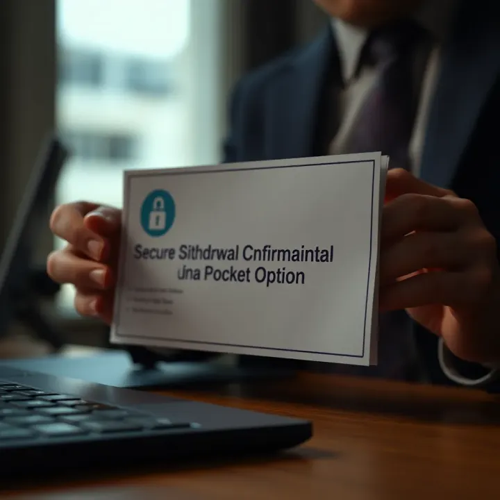 Visual guide illustrating secure withdrawal confirmation on Pocket Option