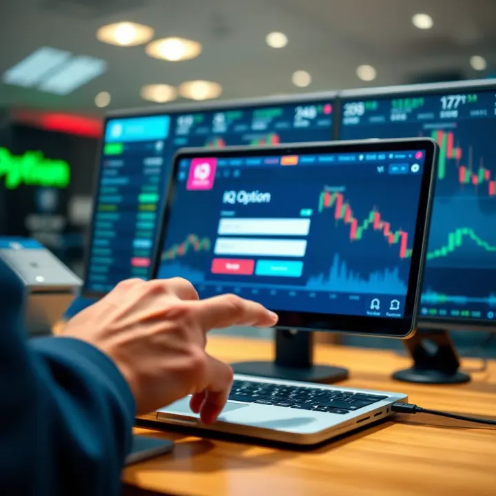User entering credentials to securely access online trading platform
