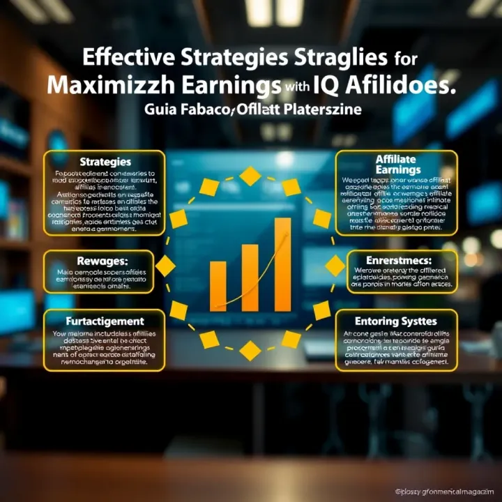 Graphical representation of strategies to optimize affiliate earnings and avoid common pitfalls