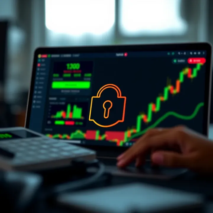 Illustration of account creation and access protection on IQ Broker