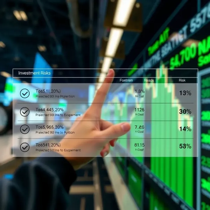 Graphical representation of financial risks and user experience feedback