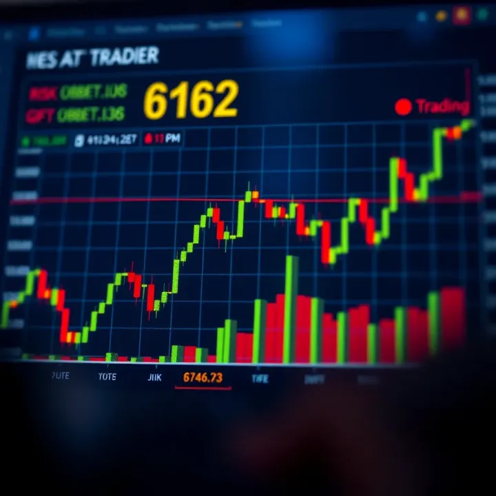 Graph showing trading strategy concepts and risk management tips for online investments