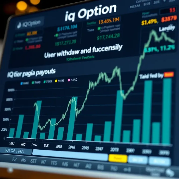 Graph illustrating user withdrawal success rates and feedback on IQ Option payouts