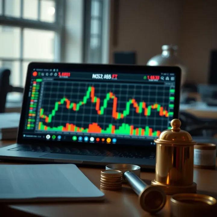 Conceptual illustration of risk management and analytical tools for options trading