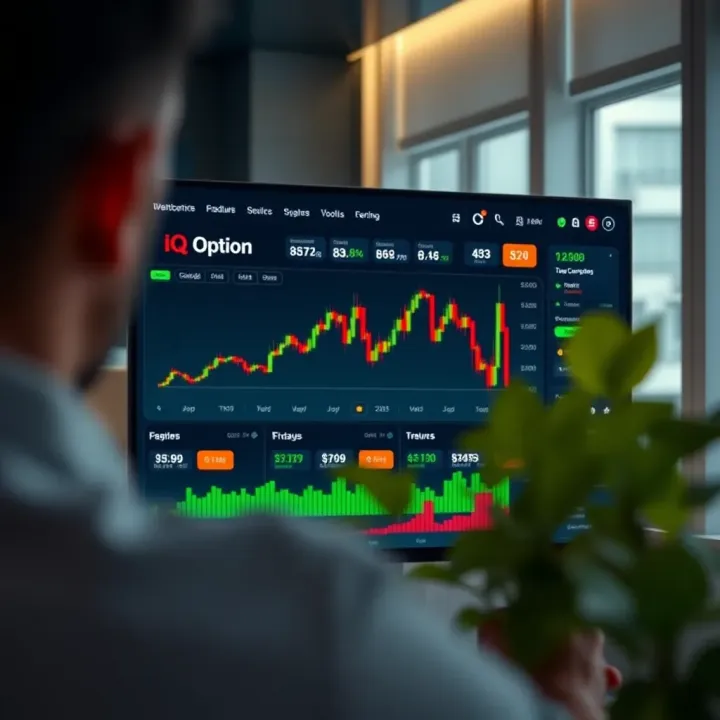 Dashboard overview of IQ Option platform highlighting key trading features and tools