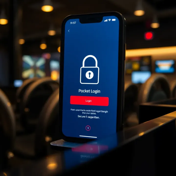 Secure login interface displaying Pocket Login authentication screen