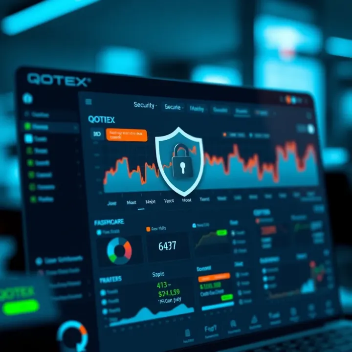Dashboard highlighting security features and user controls on Qotex platform