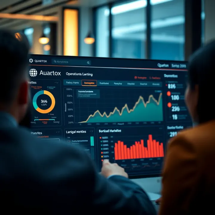 Detailed dashboard showing Quartox platform operational metrics