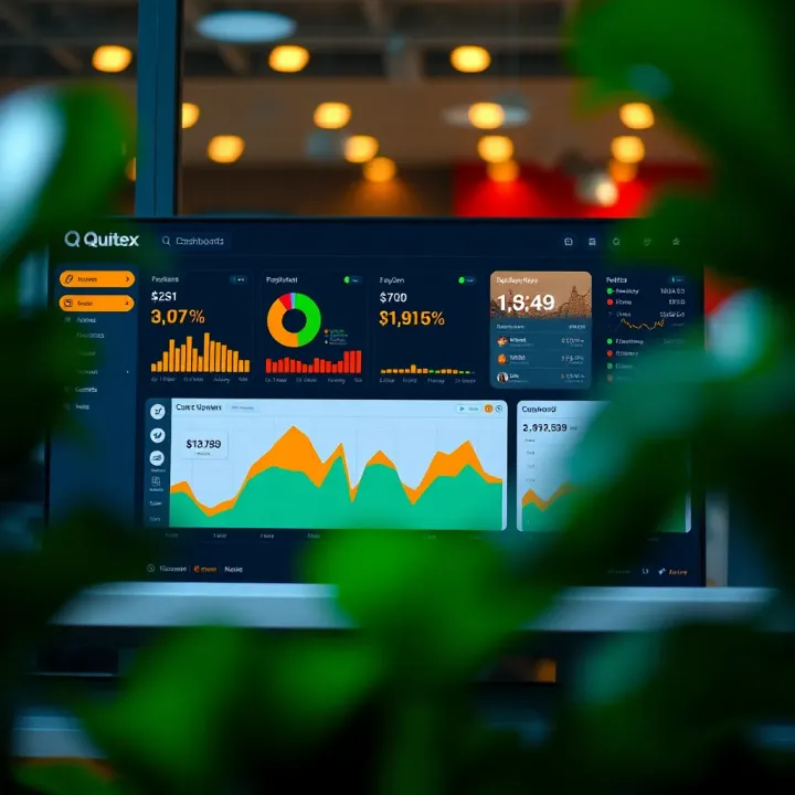 Dashboard displaying affiliate program earnings and performance metrics on Quotex platform