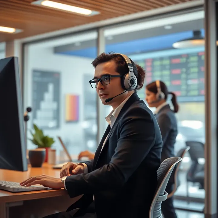 Customer support team assisting a user with trading inquiries