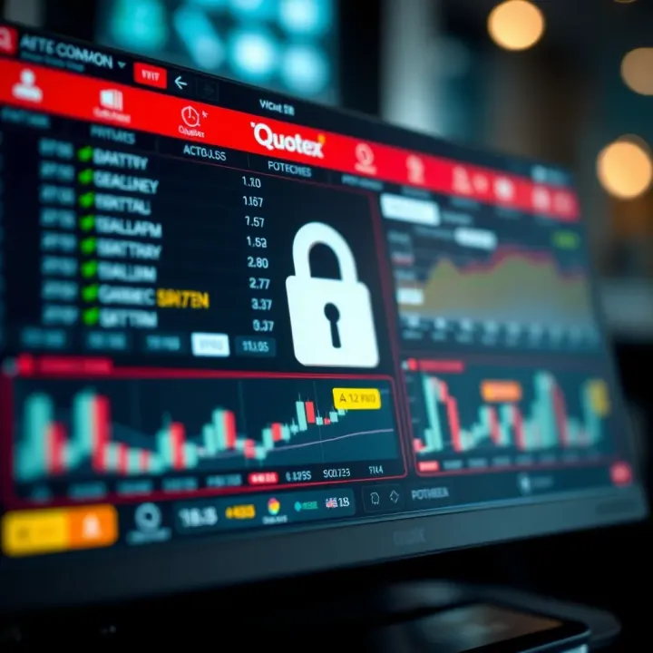 Illustration of data protection and account safety measures on online trading platform