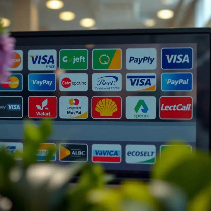 Display of multiple payment methods available on Quotex platform