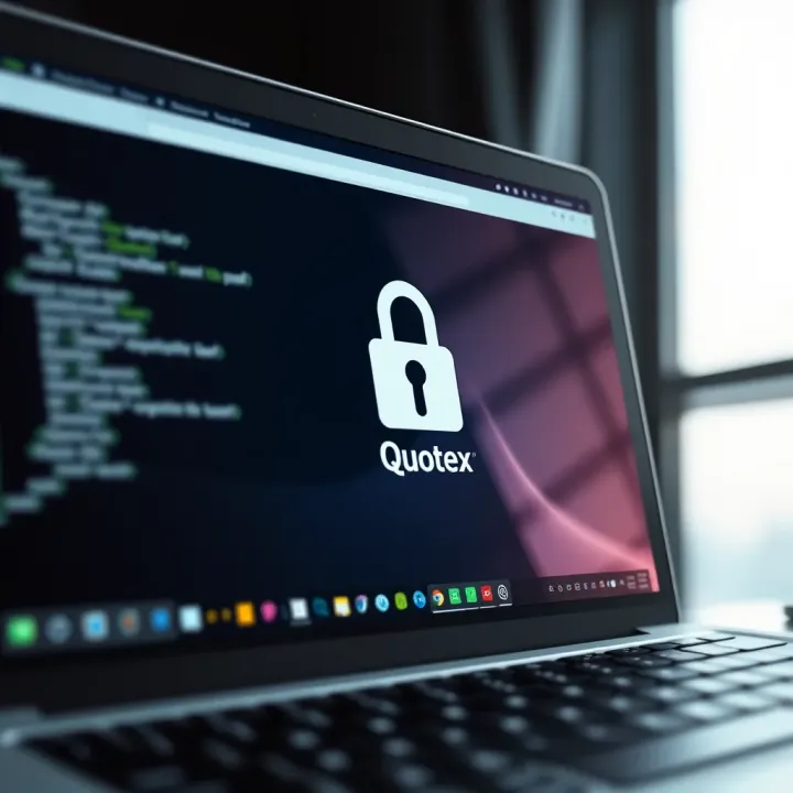 Secure login form with lock icon symbolizing safe access to Quotex platform