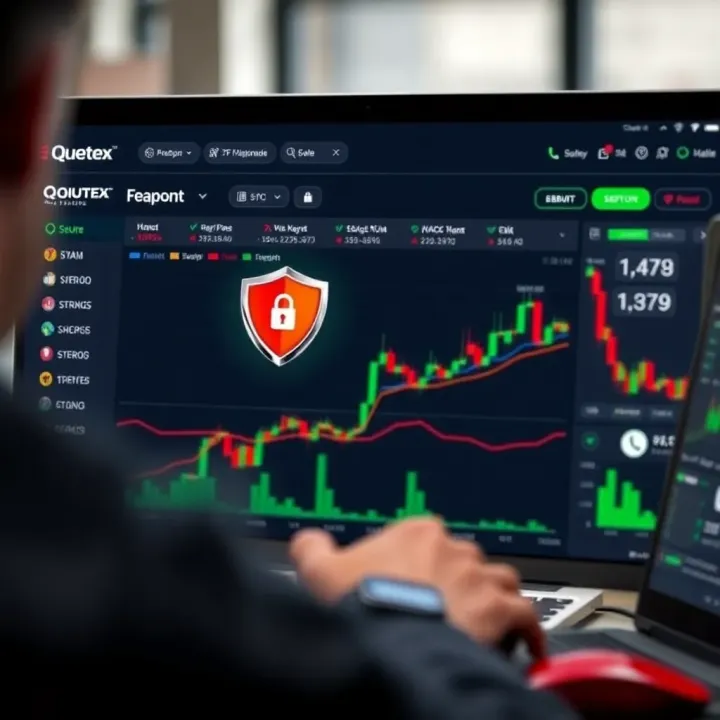 Secure platform dashboard emphasizing account protection and user safety features
