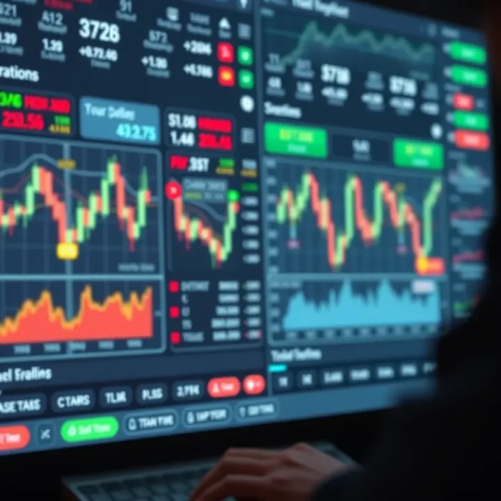 Detailed interface of Quotex trading platform showing various financial charts and options