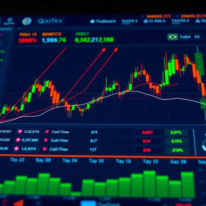 Graph illustrating risks and benefits of binary options and forex trading for investors