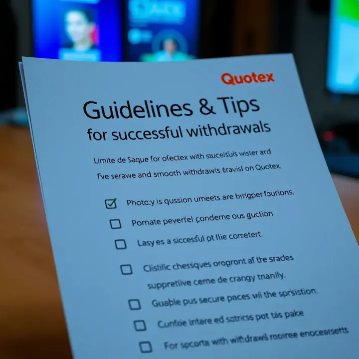 Checklist highlighting key points for secure and smooth withdrawals on Quotex