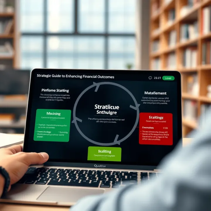 Diagram showing strategies for maximizing financial results using Quotox tools