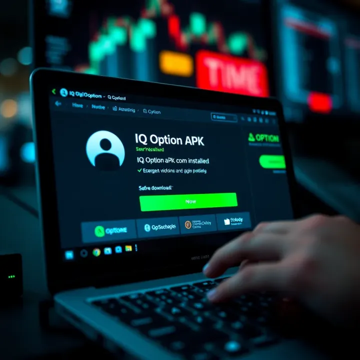 Secure download interface illustrating the IQ Option APK safe installation