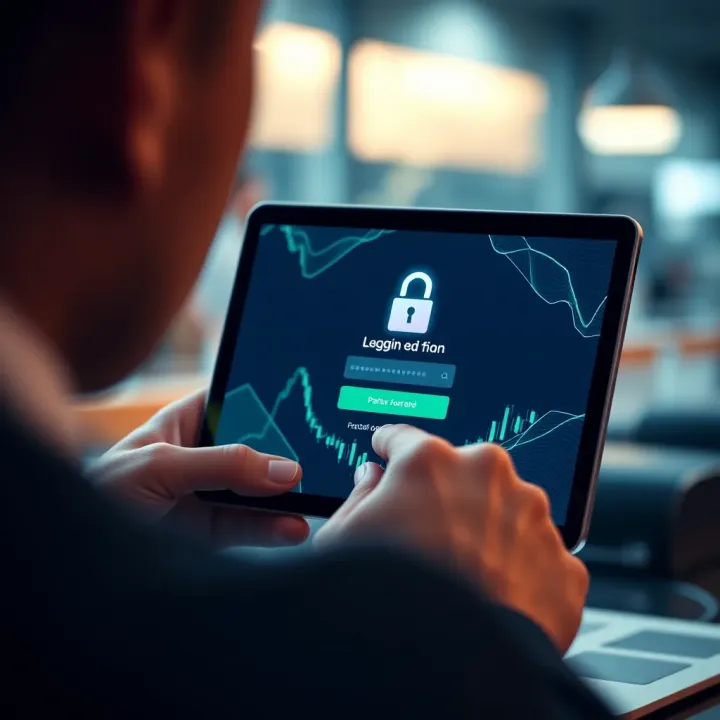 Accessing the 4xC Platform Securely Secure login screen with password entry on digital device