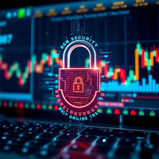 Secure digital padlock symbolizing encryption and protection of online trading accounts