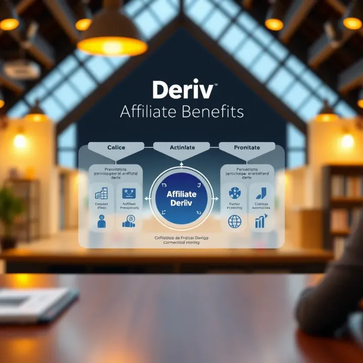 Illustration showing digital marketing flowchart for affiliate partnership benefits