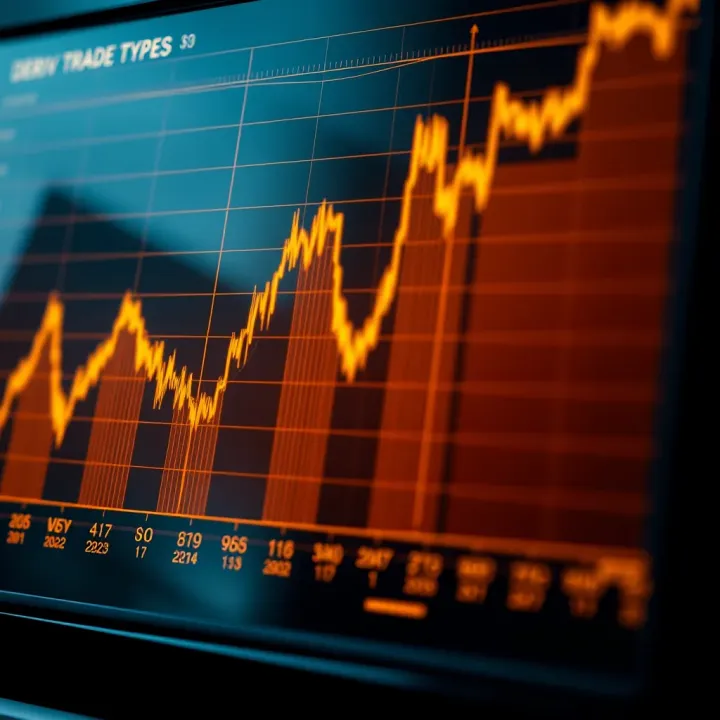 Graph illustrating various types of financial derivatives used in trading