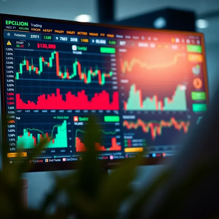 Interface of Pocket Option trading platform showing various asset charts and trading options