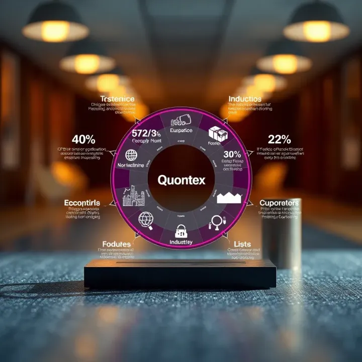 Diagram illustrating the core concepts and practical applications of Quontex technology in various industries