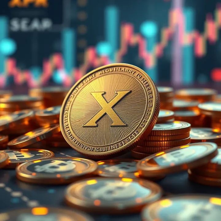 Regulatory Factors Affecting XRP and Cryptocurrency Market Dynamics Illustration of regulatory influences impacting the financial market for digital currencies